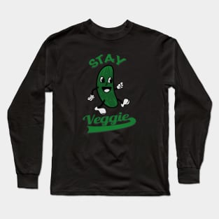 Veggie Cucumber Cartoon Long Sleeve T-Shirt